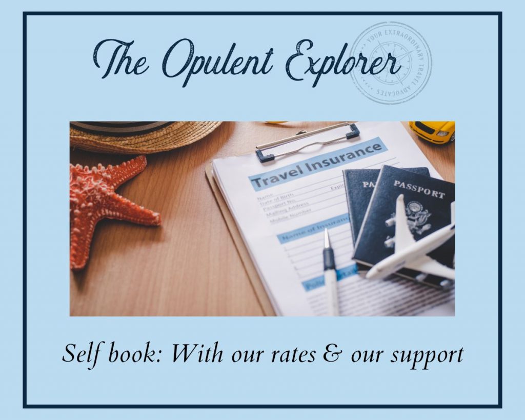 travel insurance self book with The Opulent Explorer 